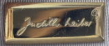Judith Leiber Karung Snakeskin Taupe Semi Precious Stones Bag Clutch