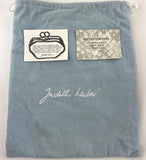 Judith Leiber Karung Snakeskin Taupe Semi Precious Stones Bag Clutch