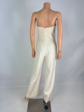Stella McCartney Cream/White Strapless Jumpsuit Size 38