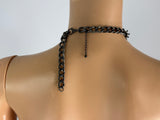 Ramy Brook High Neck Chain Halter Black Crepe Jumpsuit Size XS