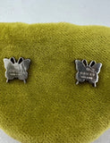 Gucci Butterfly Studs Logo Earrings 925 Sterling Silver