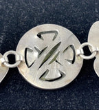 Echo of the Dreamer Sterling Silver Jade, Shell + Multi Green Gemstones Bracelet