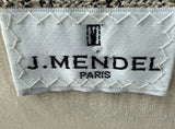 J. Mendel Tan Knit Dress With Fur Hem Trim, Size 6