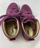 Yves Saint Laurent Purple Patent Leather Malibu High Top Sneakers Size 27 US 7