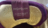 Yves Saint Laurent Purple Patent Leather Malibu High Top Sneakers Size 27 US 7