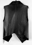 Belle Fare Womens Reversible Sleeveless Fur Leather Vest Black Size Small