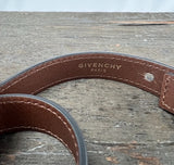 Givenchy Paris Leather Gold chain Wrap bracelet