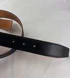 HERMES Belt 39 in No Buckle Black Leather