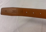 HERMES Belt 39 in No Buckle Black Leather