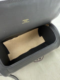 Hermes Black Calfskin Maximors II Shoulder Cylinder Bag W Gold Plated Handle