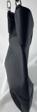 Michael Kors Medium Satchel Shoulder Bag Black Leather Flap Purse Chain Handle