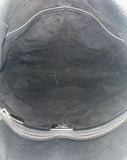 Michael Kors Medium Satchel Shoulder Bag Black Leather Flap Purse Chain Handle