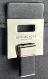 Michael Kors Medium Satchel Shoulder Bag Black Leather Flap Purse Chain Handle
