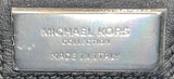 Michael Kors Medium Satchel Shoulder Bag Black Leather Flap Purse Chain Handle