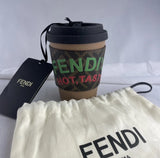 FENDI 7AL076 Zucca Travel Coffee Cup Plastic Hot Tasty New Unused
