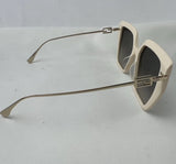 FENDI Cream Oversized Frame Sunglasses W/ Box