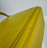 CHANEL Lamb Skin Leather Yellow CC Logo Shoulder Bag