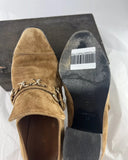 Chanel Brown Suede Booties w/ Charm Logo Size 35