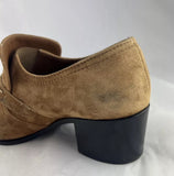 Chanel Brown Suede Booties w/ Charm Logo Size 35