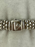 Lagos Silver Bracelet with Diamond Station