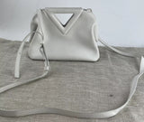 Bottega Veneta Chalk Calfskin Small The Point Triangle Bag