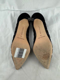 Manolo Blahnik Black suede Mesh Polka- Dot pump Size 38