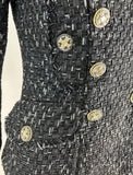 Chanel Double Breasted Tweed Jacket Size 36