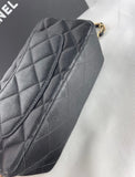 Chanel Vintage CC Chain Flap Bag Quilted Satin Mini