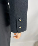 Chanel Black Double Breasted Woven Blazer