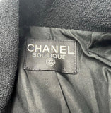 Chanel Black Double Breasted Woven Blazer