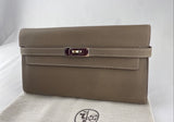 Hermes Kelly Wallet Long Taupe Epsom Silver Palladium Hardware