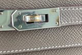 Hermes Kelly Wallet Long Taupe Epsom Silver Palladium Hardware