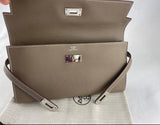 Hermes Kelly Wallet Long Taupe Epsom Silver Palladium Hardware