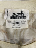 Hermes Cream Top with Gold Printing Size Extra Large