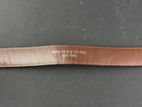 Sterling Silver Barry Kieselstein Cord Alligator Buckle Black Leather Belt Size 3
