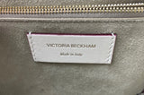Victoria Beckham Chain Pouch Bag With Golden Strap In White Leather