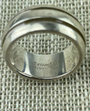 Tiffany sterling silver band with horizontal indent details size 6.75