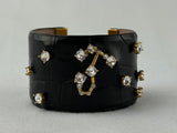 Devi Kroell Alligator Cuff Bracelet with Rhinestones