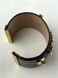 Devi Kroell Alligator Cuff Bracelet with Rhinestones