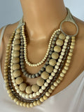 Fabiana Filippi Wood Bead Necklace