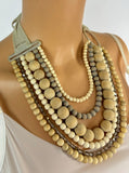 Fabiana Filippi Wood Bead Necklace