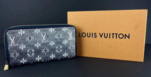 Louis Vuitton 2023 Iridescent Navy Zip Around Wallet