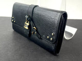 Chloé Black Leather Wallet with Lock & Key