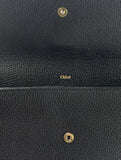 Chloé Black Leather Wallet with Lock & Key