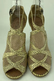 Alaia Cream Snake Skin Netting Stiletto Heels Size 7