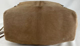 Balenciaga Women’s Tan Fur Leather Trim Large Shoulder Bag