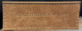 Balenciaga Women’s Tan Fur Leather Trim Large Shoulder Bag