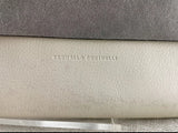 Brunello Cucinelli Cream Mini City Metallic Leather Crossbody Bag