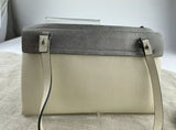 Brunello Cucinelli Cream Mini City Metallic Leather Crossbody Bag