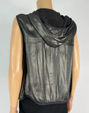 Brunello Cucinelli Silk Metallic Hooded Full Zip Vest Size Large